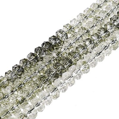 Crackle Transparent Glass Beads Strands GLAA-N068-03A-02-1