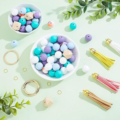 DIY Charm Keychain Wristlet Making Kit DIY-CA0004-51-1