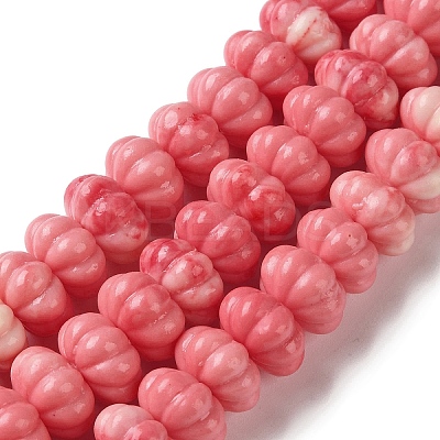 Synthetic Coral Dyed Beads Strands G-A290-A01-01-1