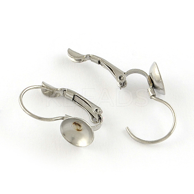 Smooth Surface 304 Stainless Steel Leverback Earring Findings STAS-R065-60-1