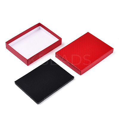 Rhombus Textured Cardboard Jewelry Boxes LS-CBOX-T006-01D-1