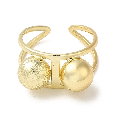Brass Open Cuff Rings RJEW-Q778-42G-1