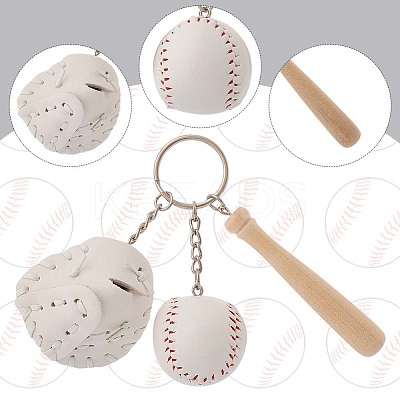 4Pcs 4 Colors PU Leather Keychain KEYC-CL0001-02-1