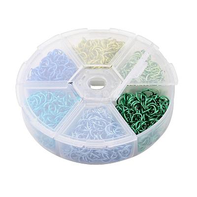 6 Colors Aluminum Wire Open Jump Rings ALUM-JP0001-01A-1