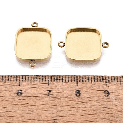 304 Stainless Steel Connector Cabochon Settings STAS-Q113-35G-1