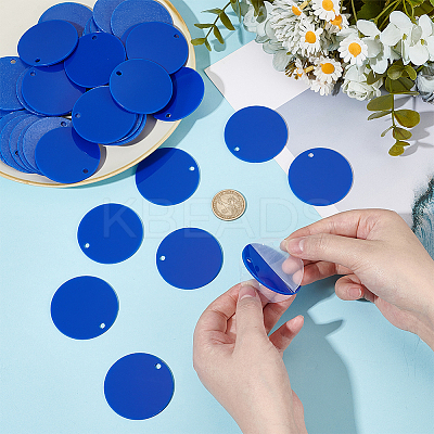Opaque Acrylic Pendants SACR-WH0006-32C-01-1