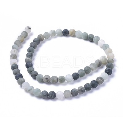 Natural Green Rutilated Quartz Beads Strands G-D809-17-8mm-1
