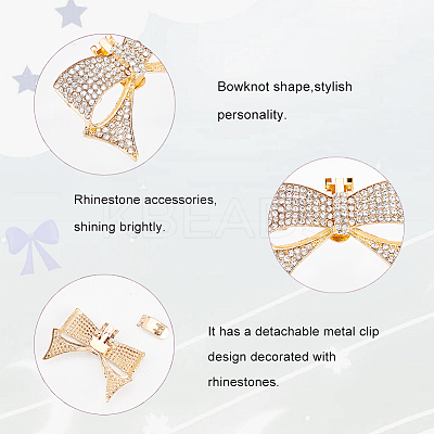 Alloy Rhinestone Shoe Decorations DIY-FG0003-79G-1