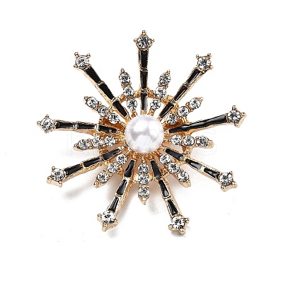 Alloy Rhinestone Brooch for Backpack Clothes JEWB-P046-05A-G-1