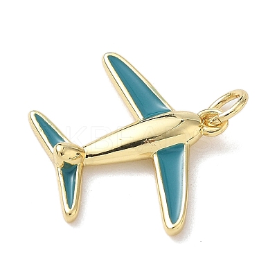 Brass Enamel Pendants KK-B155-10G-02-1
