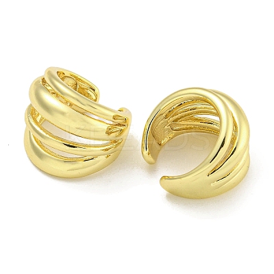 Brass Cuff Earrings EJEW-C104-068G-1