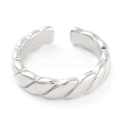Rack Plating Brass Open Cuff Rings for Women RJEW-Z059-02P-02-1