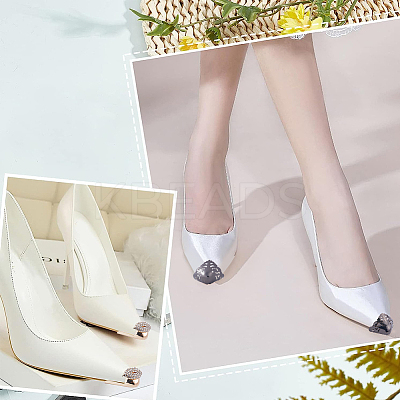 4 Pairs 4 Style Alloy Toe Cap Covers FIND-GF0005-25-1