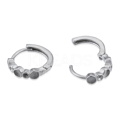Tarnish Resistant 304 Stainless Steel Hoop Earrings Findings STAS-N092-190-1