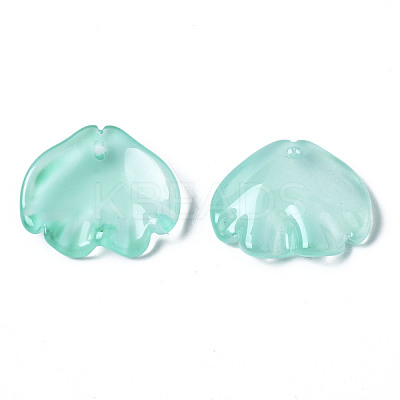 Transparent Spray Painted Glass Pendants GGLA-S054-014E-02-1