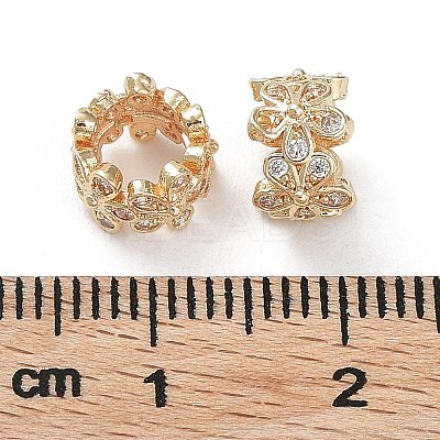 Sakura Cherry Blossom Flower European Beads KK-B078-05G14-1