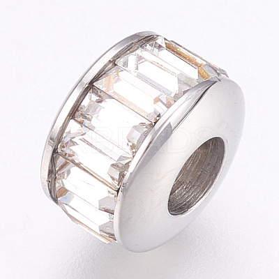 304 Stainless Steel European Beads STAS-O097-122P-1