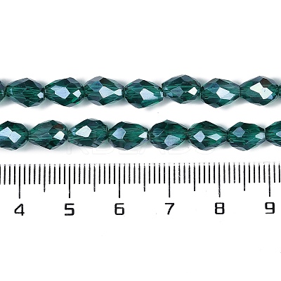 Transparent Electroplate Glass Beads Strands EGLA-N013-T4mm-B24-1