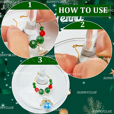 Angel Acrylic Wine Glass Charms AJEW-SC00021-1