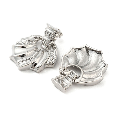 Brass Dangle Stud Earrings EJEW-C066-15P-1