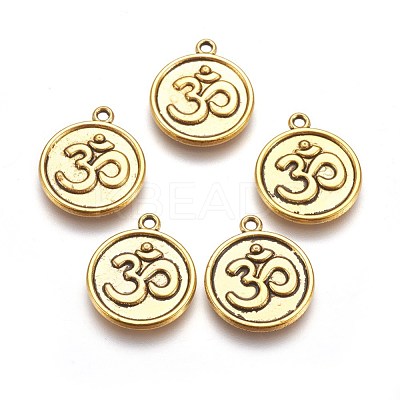 Tibetan Style Alloy Pendants TIBEP-S036-AG-LF-1