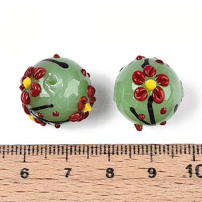 Handmade Lampwork Enamel Beads LAMP-T023-23D-1