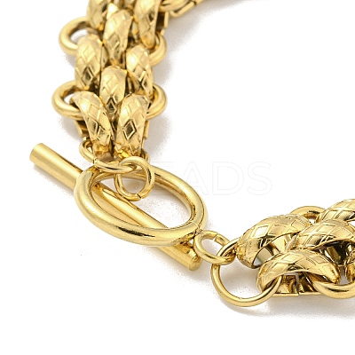 304 Stainless Steel Link Chain Bracelets BJEW-P315-01B-G-1