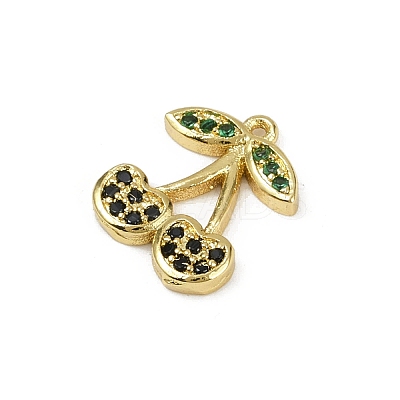 Brass Micro Pave Cubic Zirconia Pendants KK-M322-48G-06-1