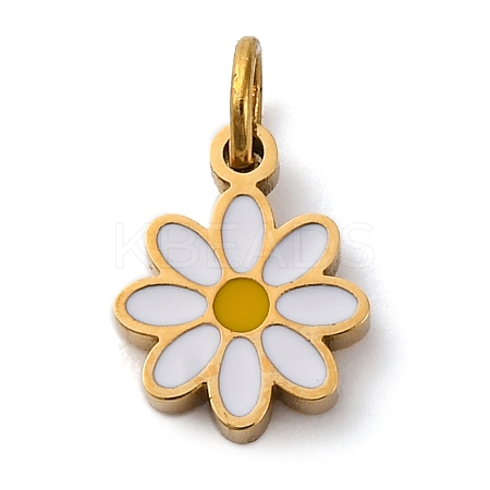 316 Surgical Stainless Steel Enamel Pendants STAS-K258-40D-G-1