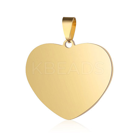 Ion Plating(IP) 304 Stainless Steel Stamping Blank Tag Pendants STAS-I311-04B-G-1
