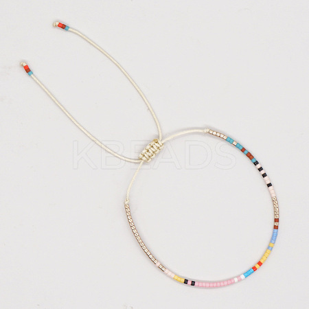Bohemian Style Glass Seed Beads Braided Beads Bracelets for Women MZ6690-11-1