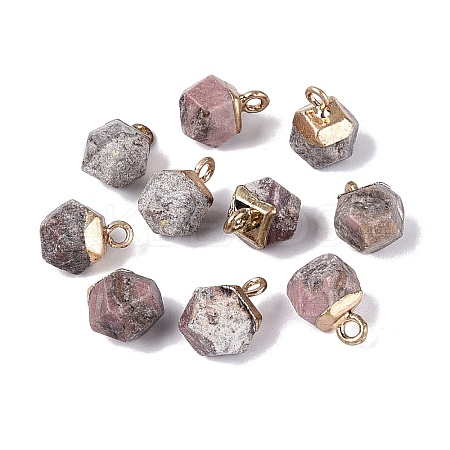 Natural Rhodonite Pendants G-N359-18G-12-1