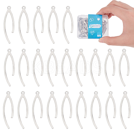 50Pcs 201 Stainless Steel Pendants STAS-DC0008-85-1