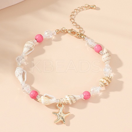 Bohemian Starfish & Shell Beaded Bracelets JD8912-5-1