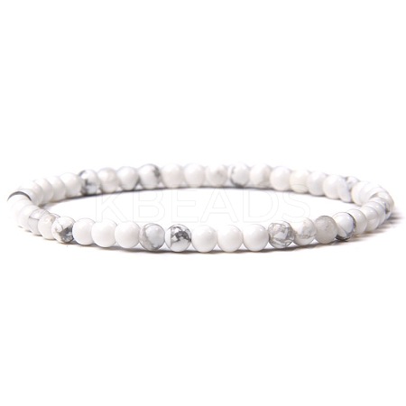 4MM Natural Howlite Stretch Bracelets RP2095-4-1