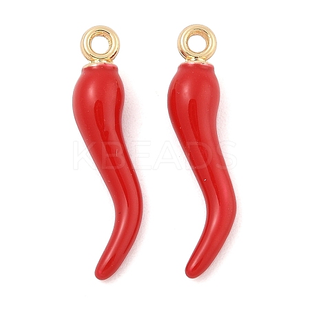 Rack Plating Alloy Enamel Pendants PALLOY-R451-07G-01-1