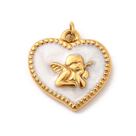 304 Stainless Steel Enamel Pendants STAS-B093-05G-01-1