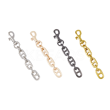 4Pcs 4 Colors Alloy Mariner Link Chain Bag Strap Extenders FIND-FH0006-14-1