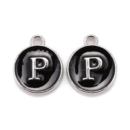 Platinum Plated Alloy Charms LS-ENAM-S118-02P-P-1