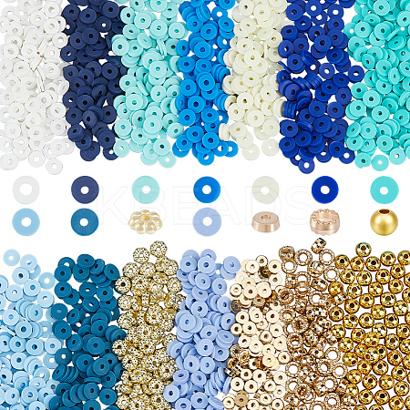 3500Pcs 10 Colors Handmade Polymer Clay Beads CLAY-PA0001-26B-1