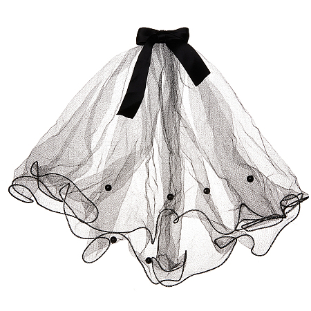 1PC Polyester Dog Pet Wedding Bride Veil AJEW-GF0010-48B-1