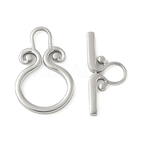 304 Stainless Steel Toggle Clasps STAS-H483-44P-1
