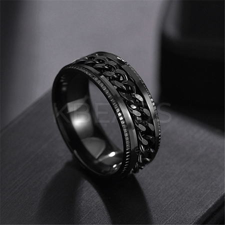 Stainless Steel Chains Rotating Finger Ring PW-WG67706-14-1