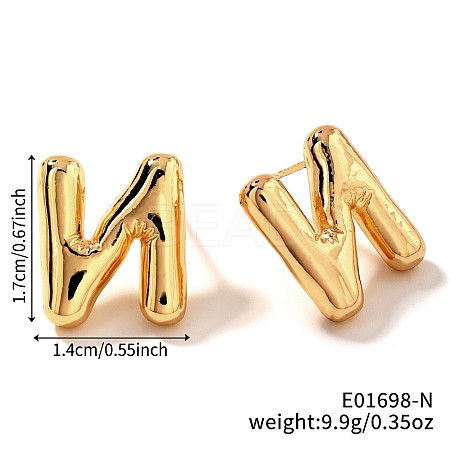Brass Stud Earrings LS-UV9543-14-1