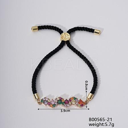 Fashionable Cute Brass Cubic Zirconia Link Bracelets FG3811-3-1