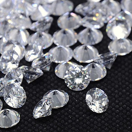 Diamond Shape Grade AAA Cubic Zirconia Cabochons ZIRC-J013-01-2mm-1