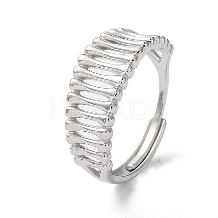 Non-Tarnish 304 Stainless Steel Hollow Adjustable Rings RJEW-D006-27P-1