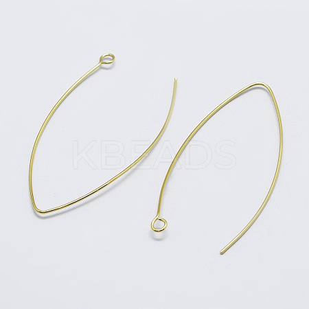 925 Sterling Silver V Shaped Earring Hooks STER-K167-064G-1