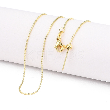 Brass Ball Chain Necklaces for Women NJEW-G084-14LG-1