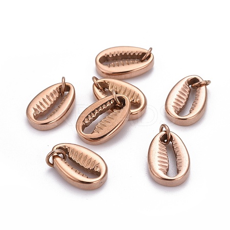 304 Stainless Steel Pendants STAS-L218-11RG-1